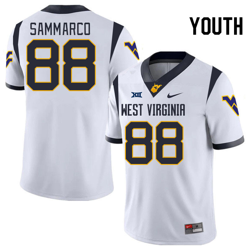 Youth #88 Jack Sammarco West Virginia Mountaineers College 2024 New Uniforms Football Jerseys Stitch